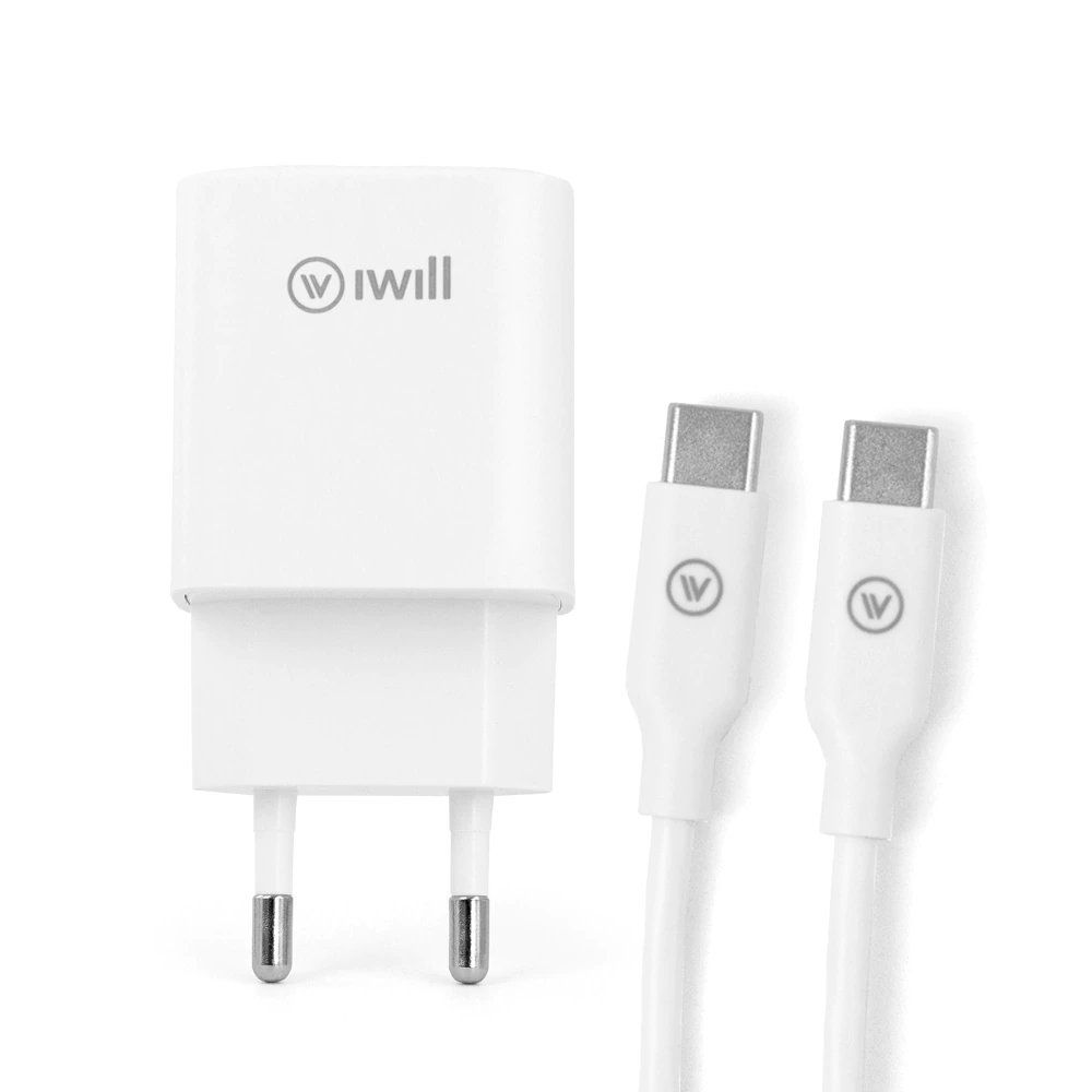 Kit De Carregamento Usb-c 20w Branco iWill Essencial